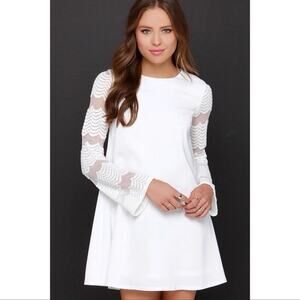 NWT Dance & Marvel Long Sleeve Dress in White Sm